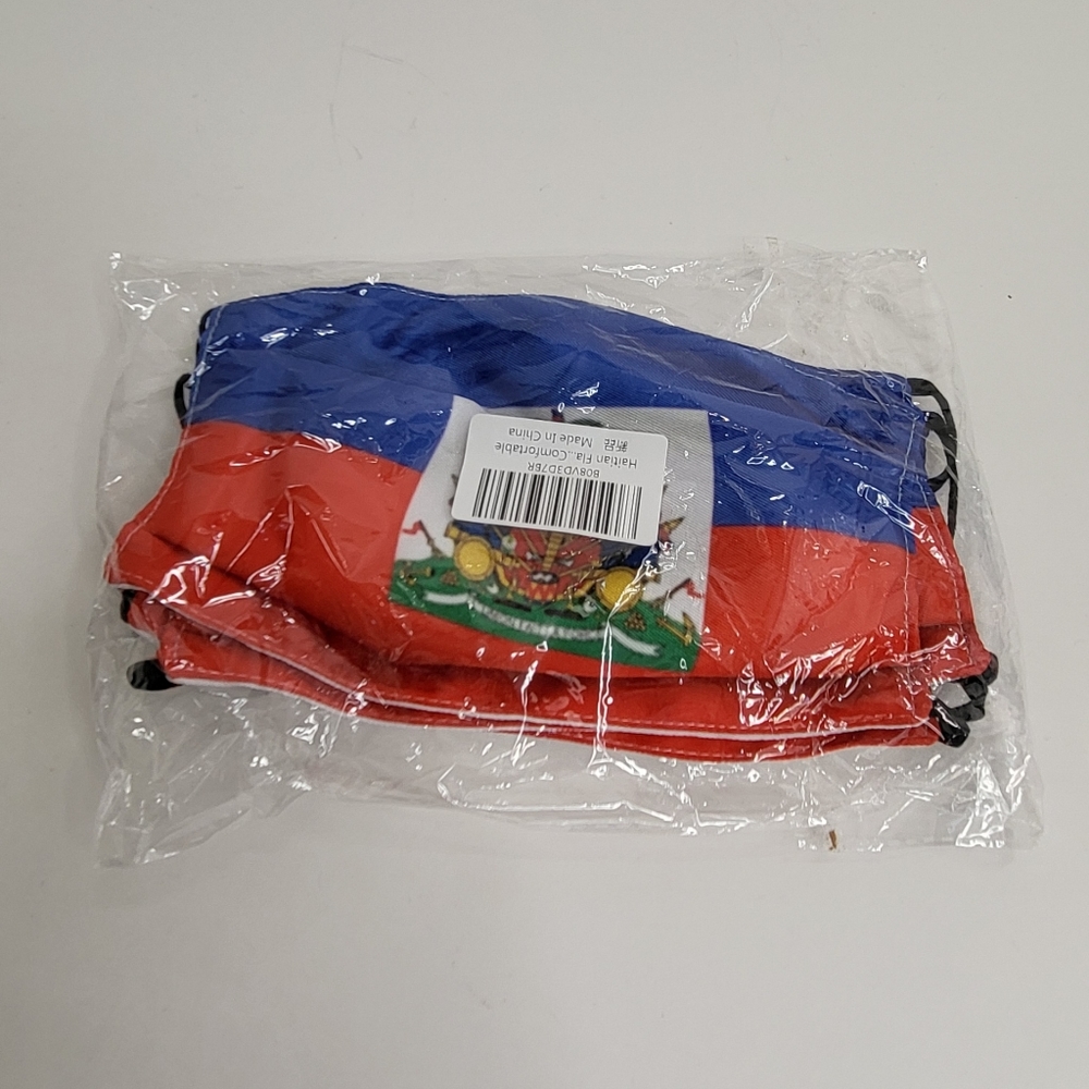 3 Mask with haiti flag for men and women